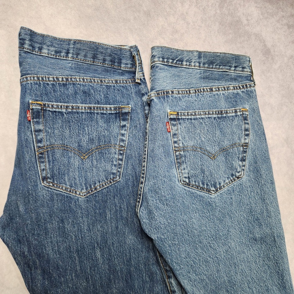 Levi's 501 Mens Jeans‎ Button Fly Original Fit Blue Denim 36x30 - Lot of 2 Pair